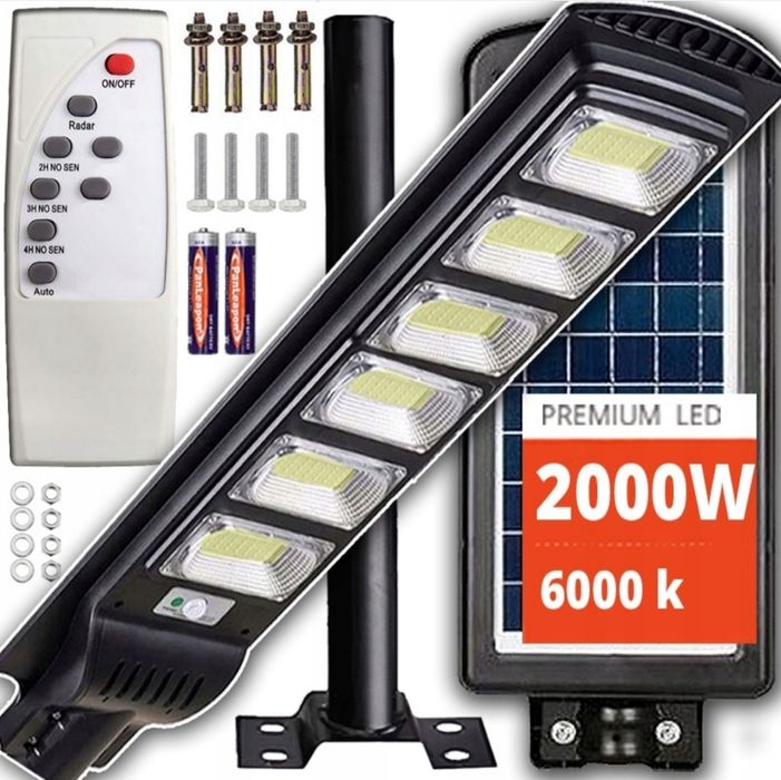 Lampa solarna uliczna  VÖGLER GmBh  2000W , sensor zmierzchu+ ruchu