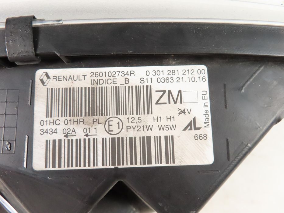 Farol Normal Renault Captur Ref: 260102734R