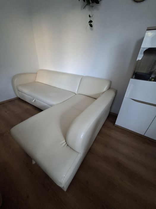 Narożnik ecco skóra z funkcją spania