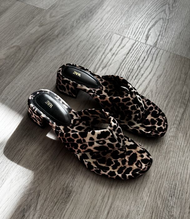 Леопардовые мюли ZARA 39 размер
