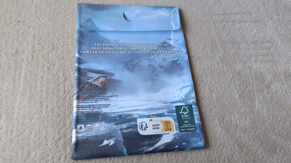 Poster metálico God of War Ragnarok NOVO Merchandising oficial