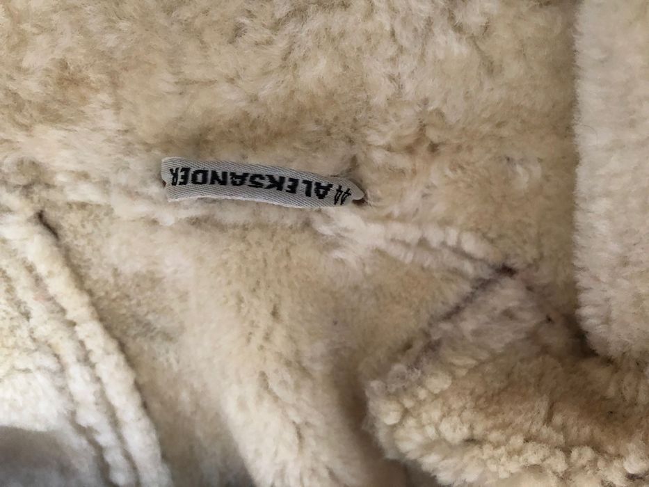 Norweski Mięciutki Stylowy kożuch kurtka kaptur zip firmy ALEKSANDER