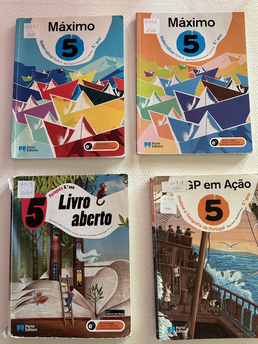 Manuais escolares e Cadernos de atividades do 5º ano
