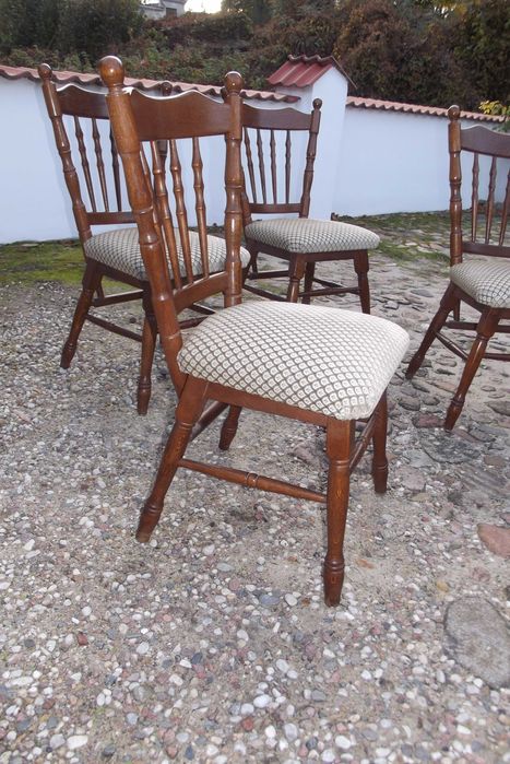 krzesła dębowe komplet rustikal krzesło