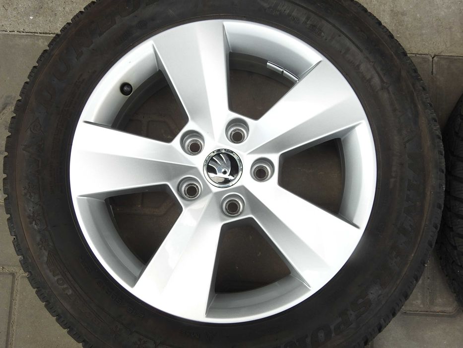 4x ALUFELGI SKODA 16" 5x112 6,5J ET46 oryginał 3V0 Jak NOWE DEMO