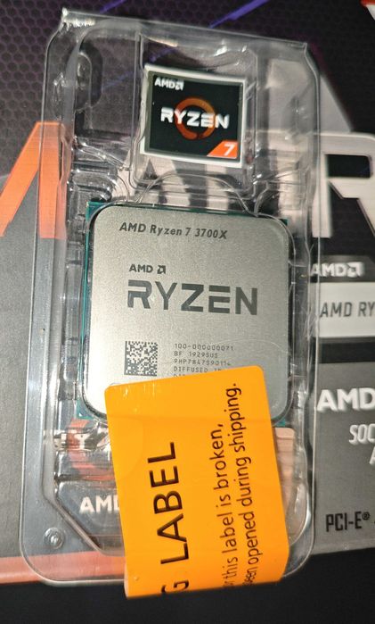 Процесор AMD Ryzen 7 3700x 8ядер/16потоків 3.6-4.4Ghz 32MB L3 65W Tray