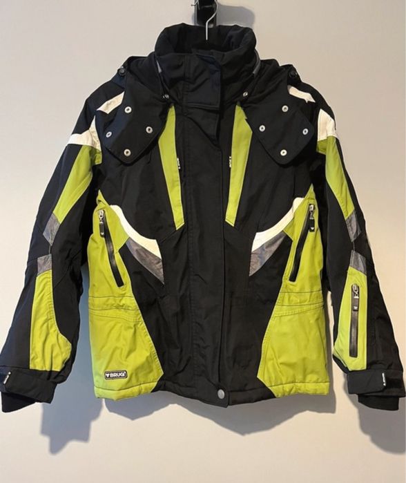 Damska kurtka narciarska/snowboard 10 000 brugi recco czarna zielona