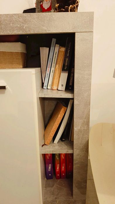 Móvel sala com zona para livros