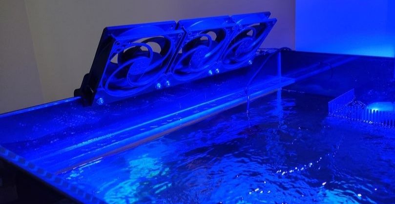 Uchwyt na wentylator akwarium morskie druk3d