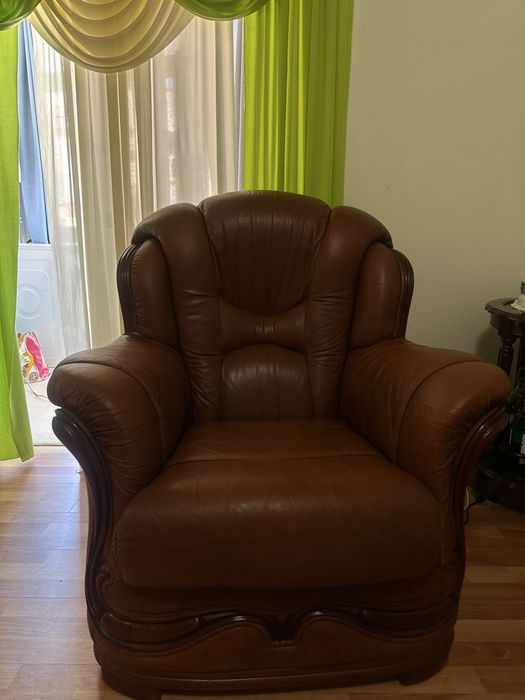 Conjunto de sofa e poltrona de sala
