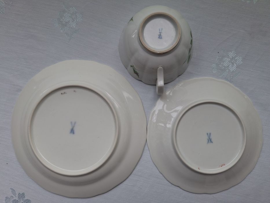 Тріо, пара  і тарілки Meissen