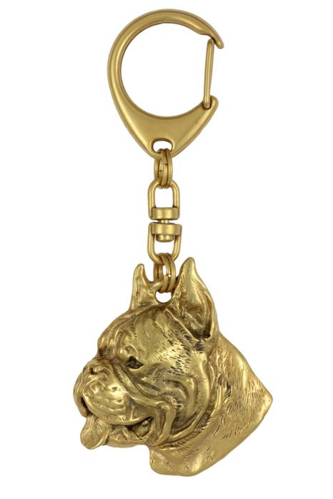 Bokser brelok pozłacany w pudełku Art-Dog
