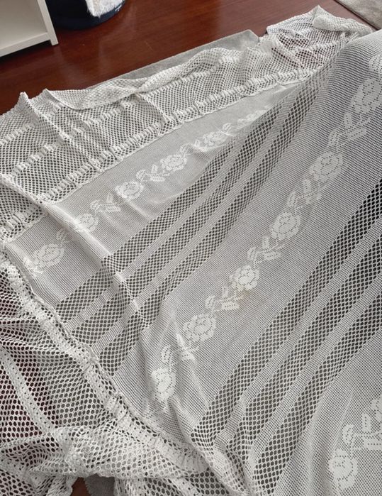 Cobertura de cama de casal em crochet