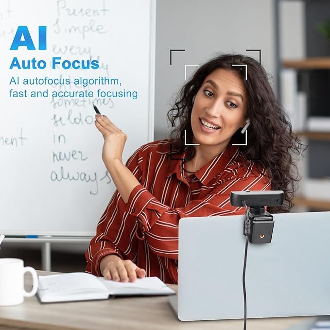 Kamera Internetowa 4K Uhd Z Autofokusem Ai I Mikrofonami