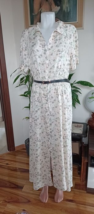 Sukienka rozpinana z krótkim rękawem H&M rozmiar L