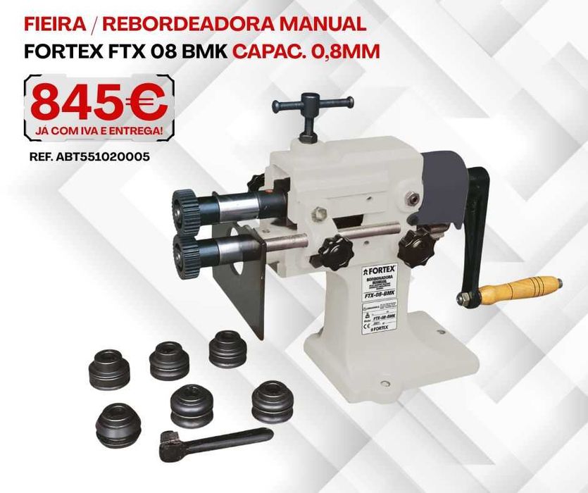 Fieira / Rebordeadora Manual FORTEX FTX 08 BMK Capac. 0,8mm JL20