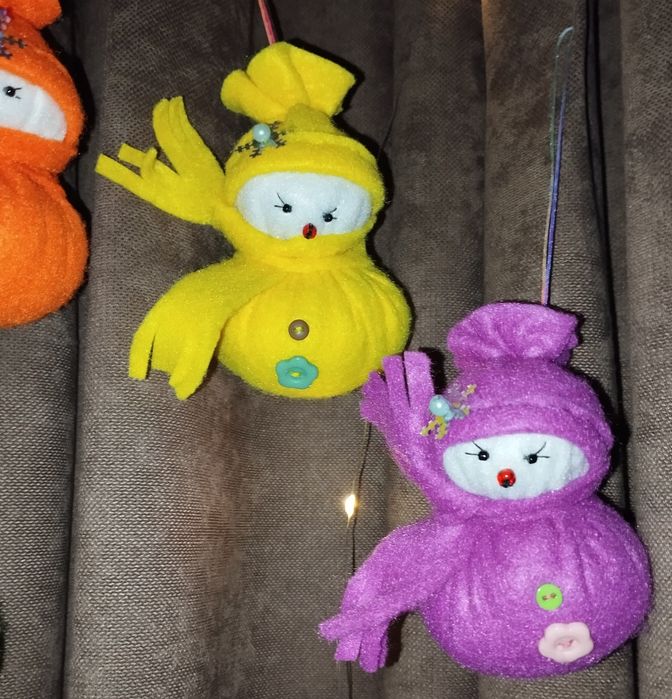 Снеговички из фетра
