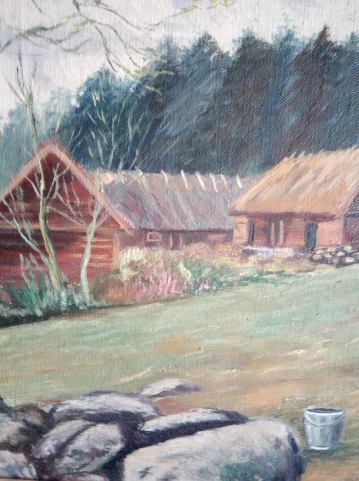 Obraz olejny na płótnie pejzaż górski Beskidy