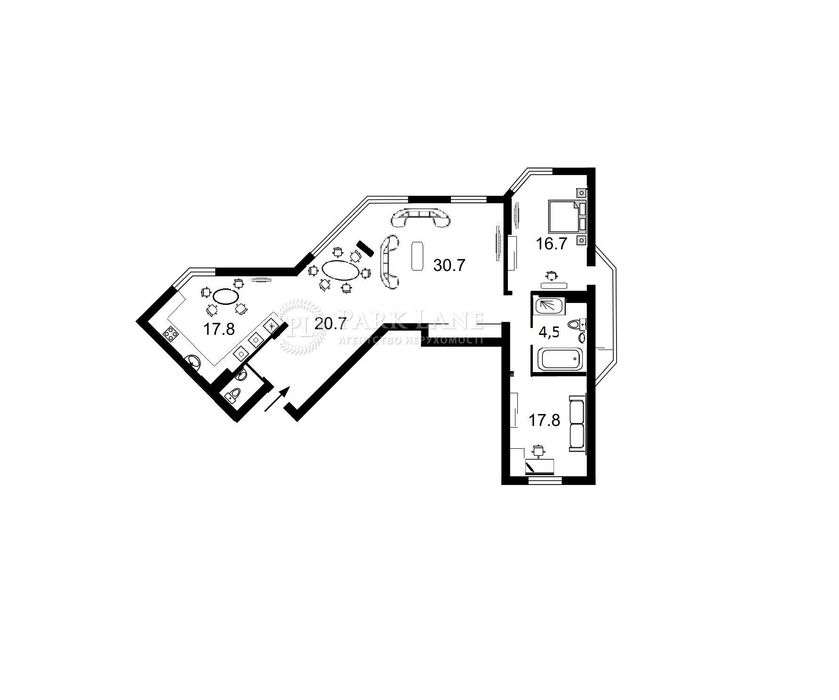 3-кімнатна квартира за адресою (площа 114,7 м²) - Atlanta.ua - фото 3