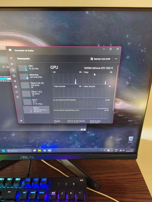PC desktop 1050ti i5 8400 + monitor ASUS  1440p