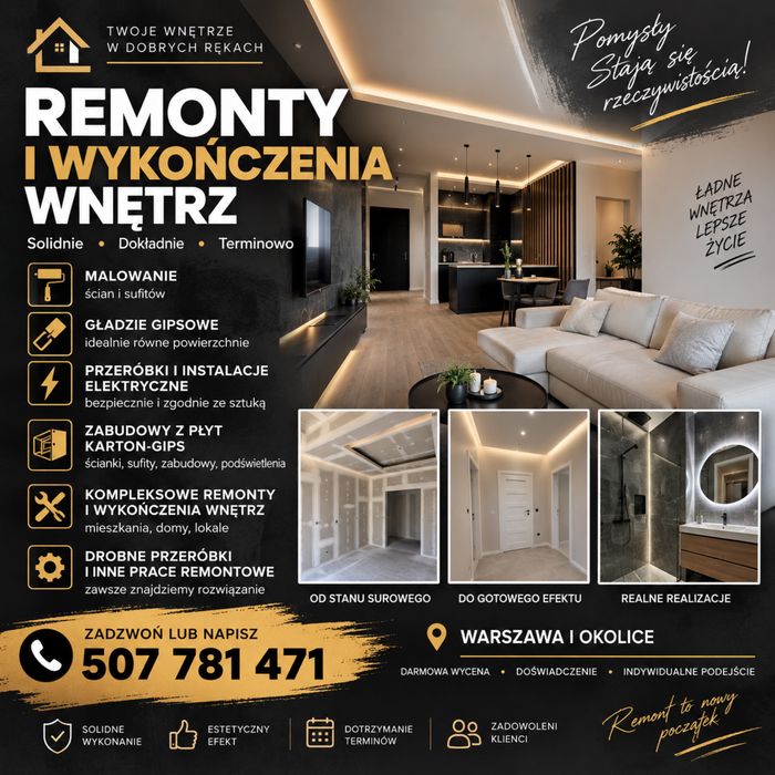 Remonty warszawa i okolice