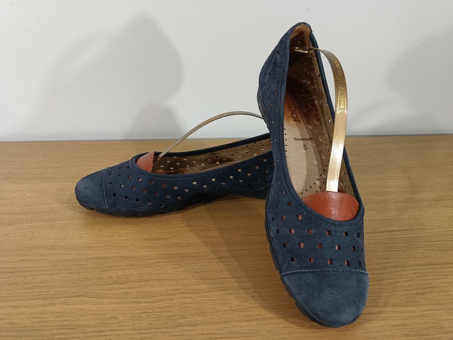 Buty damskie Gabor Ruffle baleriny półbuty wciągane wentylowane r. 38