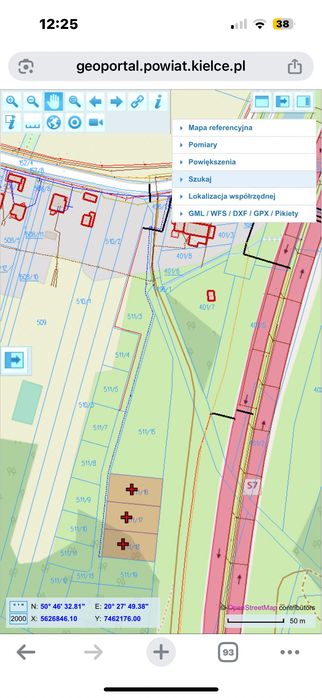 Działka budowlana WZ prąd woda - Podzamcze 890 - 1200 m