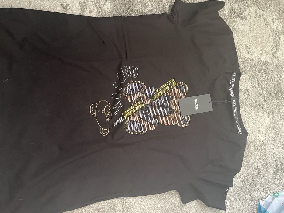Czarna damska koszulka Moschino xl