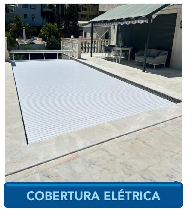 Cobertura de segurança para a sua piscina Mergulho Salgado Piscinas