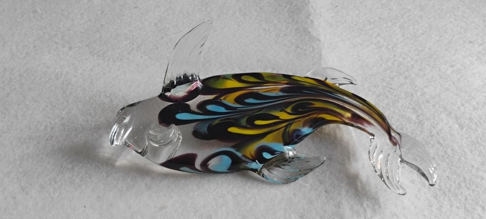 Kolorowa rybka ze szkła Murano
