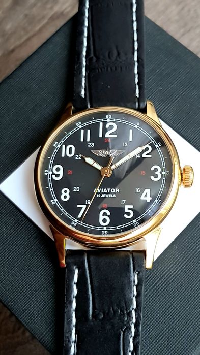 Годинник Aviator Miltary Cal. Raketa 2609.НА Made in USSR  Gold Silver