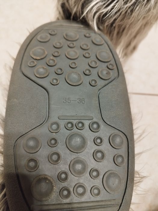 Buty futrzane puszyste