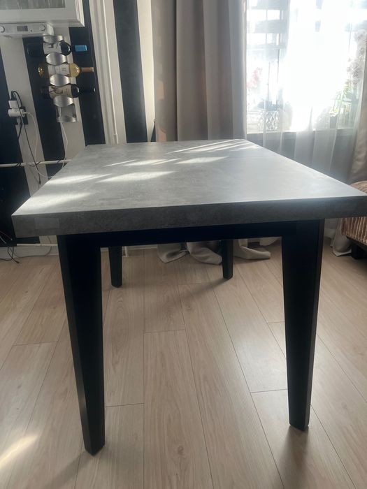 Stół rozkladany szary beton 120/80 Loft Industrial