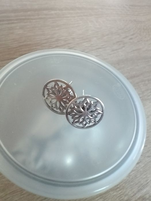 Kolczyki srebro mandala