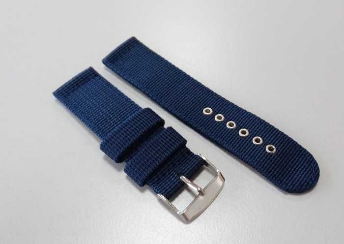 Pasek do zegarka 18mm 20mm 22mm parciane nylonowe czarne oliwkowe