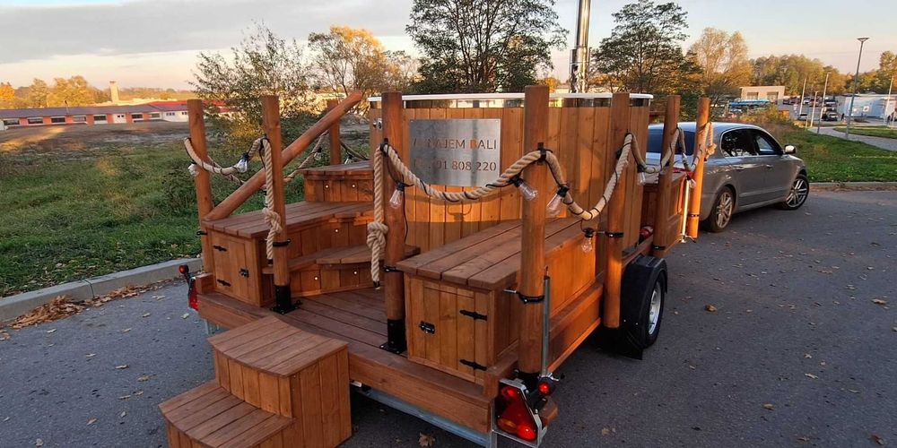 Mobilna bania, jacuzzi, balia do wynajęcia XXL 10 OSÓB HYD AERO Mazury