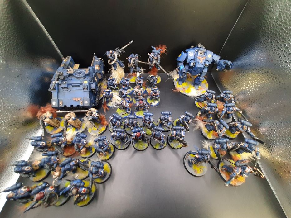 Warhammer 40000 k Ultramarines Pomalowana Armia  Space Marines