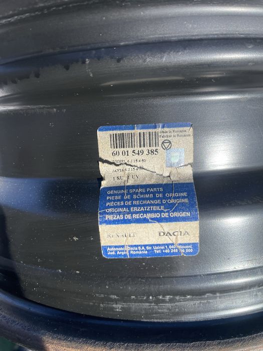 Диски R15 4x100 Dacia Renault стальні