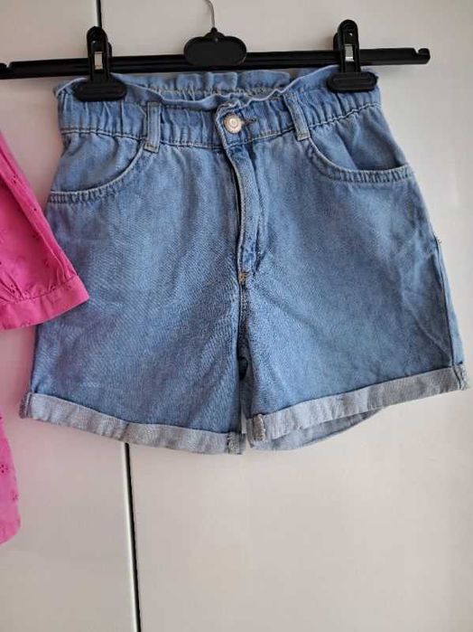 Cudny zestaw:) ażurowa bluzeczka spodenki PaperBag 122/128