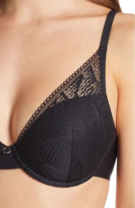 Biustonosz CHANTELLE 18D111 70E (32DD) Czarny Usztywniany Premium