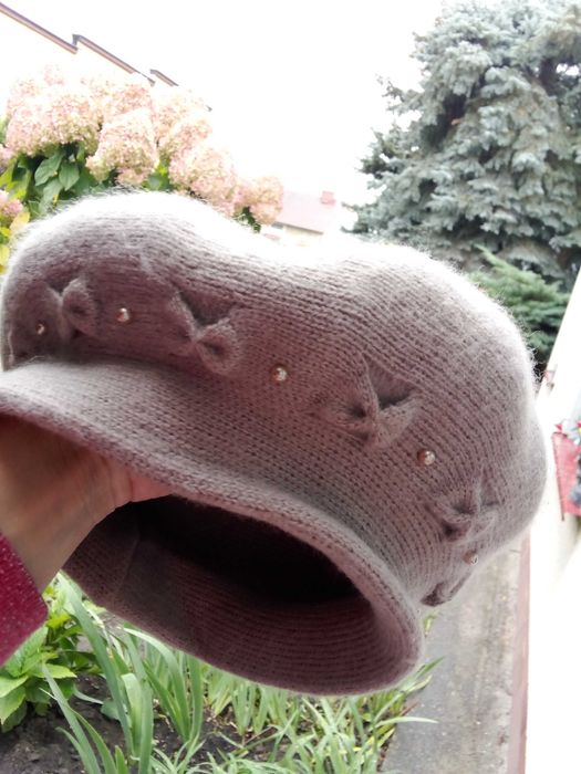 Beret ocieplany czapka damska