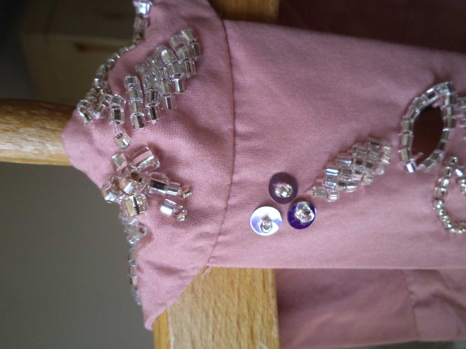 Imprezowa bluzeczka top z jedwabiu r.36 jak Karen Millen