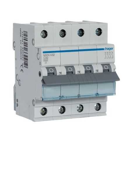 Disjuntor 4P 32A Hager trifásico