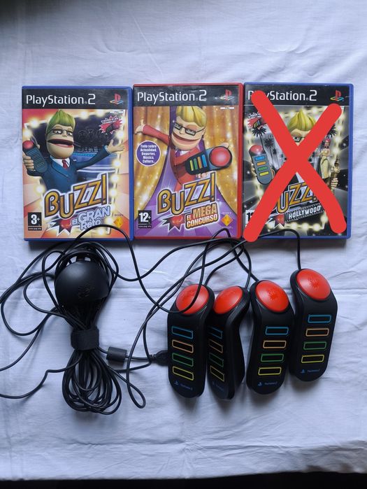 Pack Jogos Buzz + Campainhas (PS2/PS3)