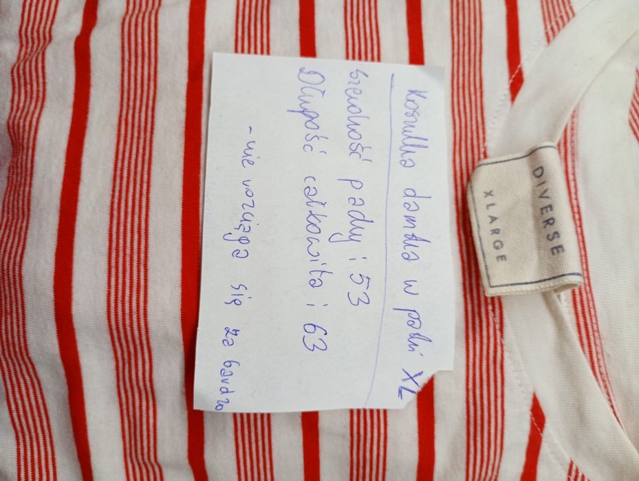 Koszulka damska w paski XL Diverse