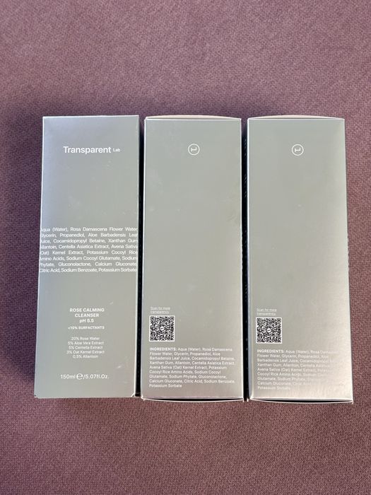 Transparent lab rose calming cleanser ph 5.5 150 ml