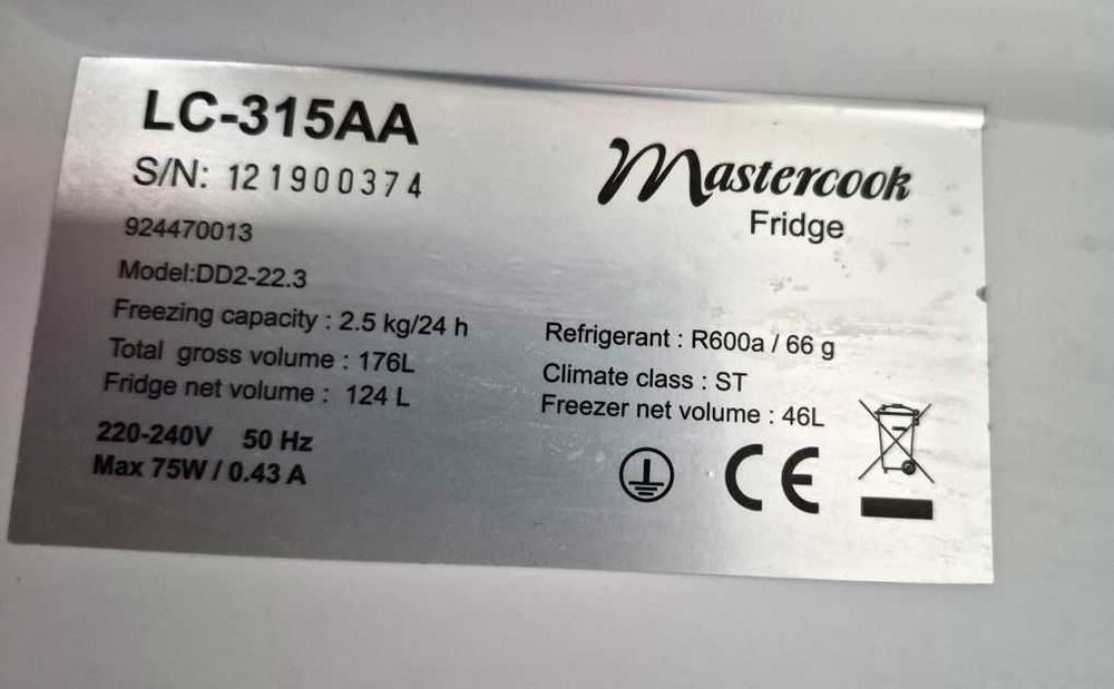 Sprawna Lodówka Mastercook LC-315AA - Tylko 150 zł!