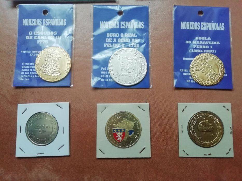 Moedas Diversas - EUA, R. Checa, França, Espanha, Hungria e UK