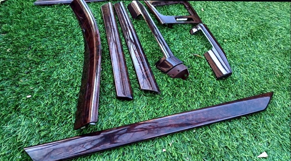 Conjunto  frisos interiores madeira com volante multifunções bmw E46