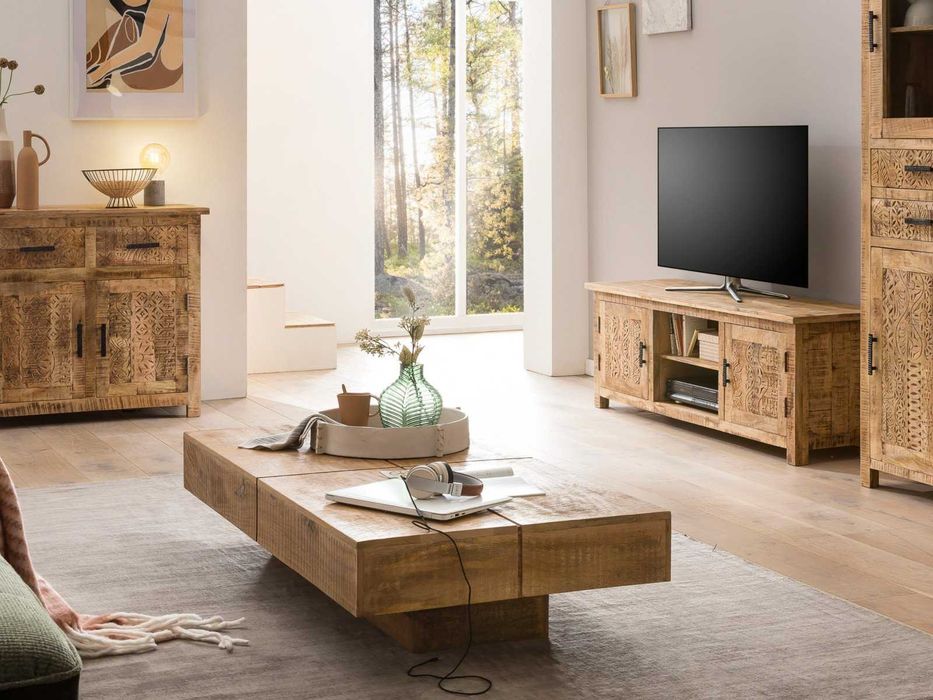 Stolik kawowy Amberley drewno mango 140x70 cm